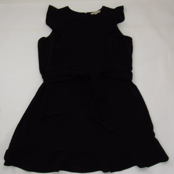 LOFT Dresses & Skirts - LOFT Black Flutter Sleeve Swing Skirt Dress 20